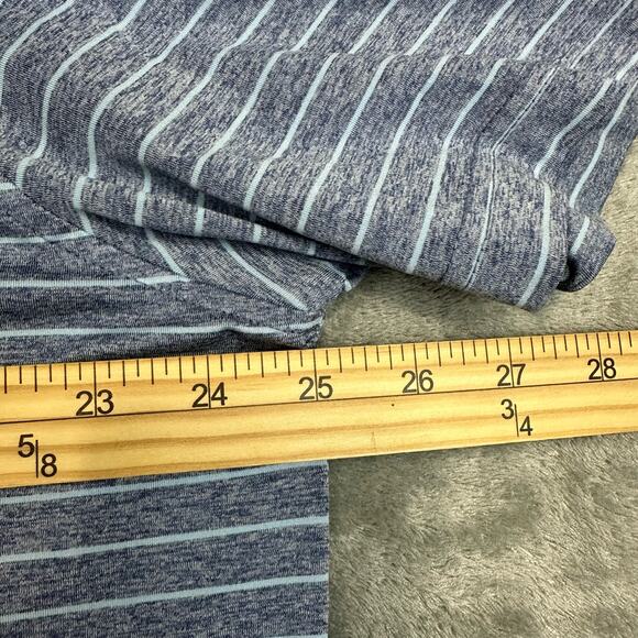 Johnnie-O Size XL Mens Lake Blue Striped Jersey Performance Polo Shirt - Picture 7 of 8